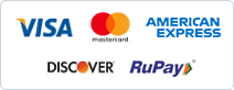 Visa | Mastercard | american express | discover | PayPal